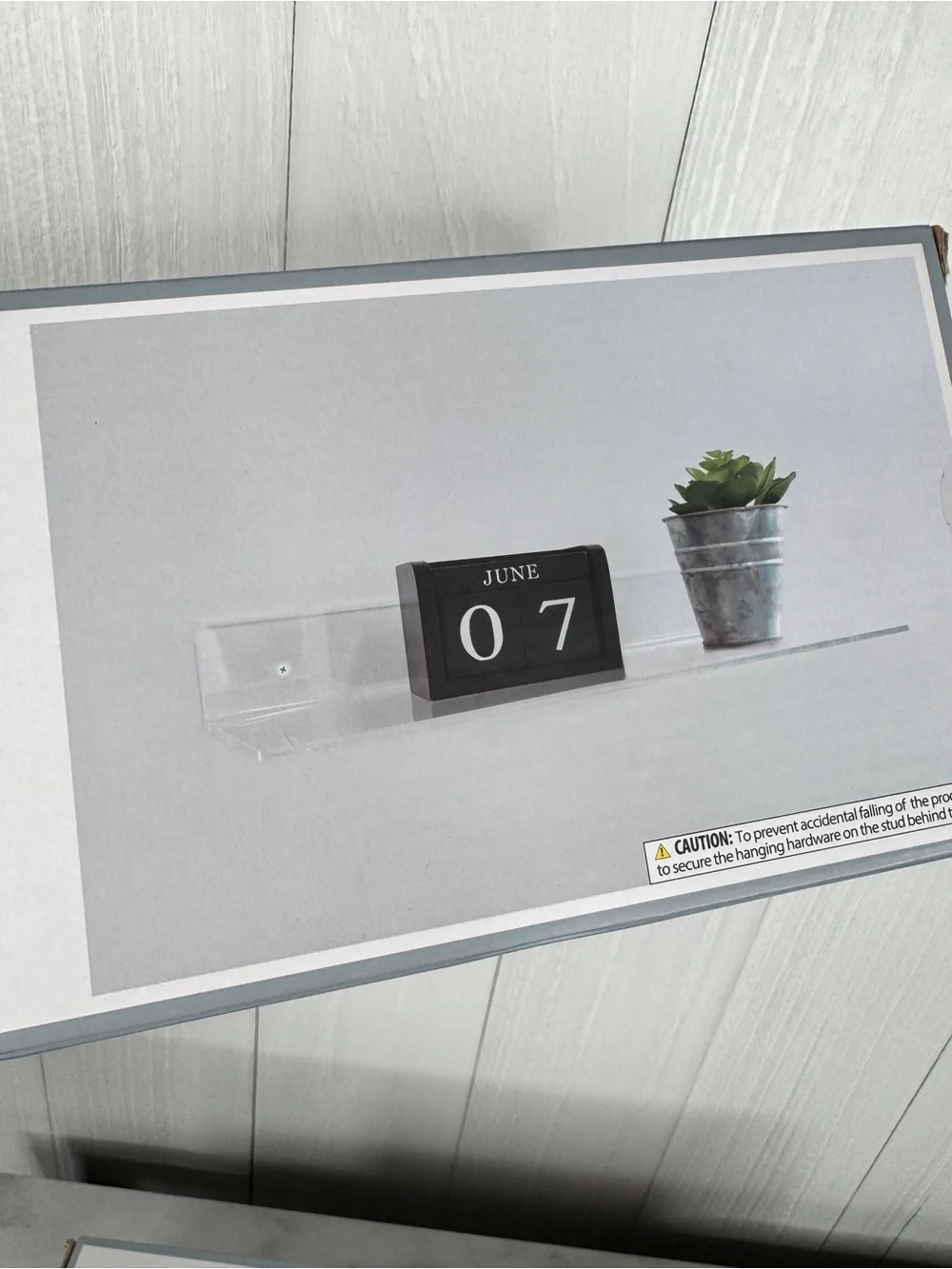 Room 2 Room Clear Floating Shelves - Lot of 2
